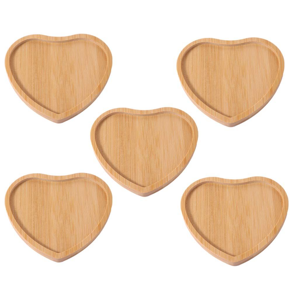 5pcs Crafts Heat-resistant Bamboo Coasters Creative Durable Insulated Placemat Natural Tea Cup Mats Dish