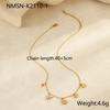 GEMCHIC Women's Ocean Sea Starfish Shell Layered Necklace Gold Plated Stainless Steel Beach Summer Jewelry