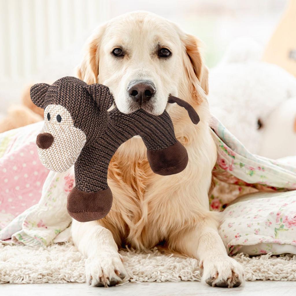 Nezničitelné hračky pro psy, Interaktivní hračka pro psy k žvýkání, Nezničitelné pískací hračky pro psy, Měkké plyšové hračky pro hraní a trénink