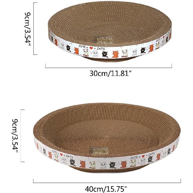 Round Scratching Board Toy Funny Claw Grinder Corrugated Paper Kitten Bed Wear-Resistant Scratcher Nest for Cats Scratcher Cardboard House Large
