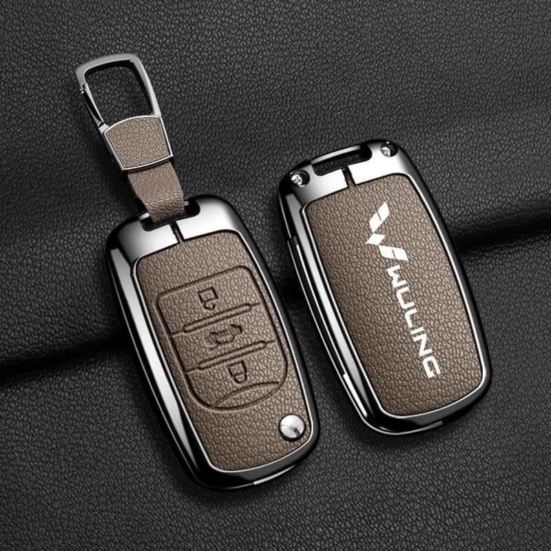 Wuling Hongguang MiniEV Key Cover - Full Coverage Metal Shell for Men & Women
