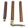 Snake Face Brass Handle Canes and Walking Sticks for Men  Women  91.44 Cm Brown Wood Brass Handle Unisex Derby Foldable Cane