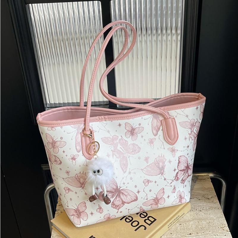 Large Capacity Bag Women's New Fashion Butterfly Commuter Shoulder Bag Casual Tote Bag