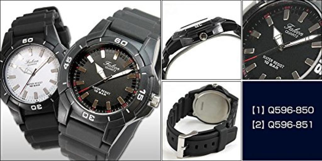Citizen Falcon 10 ATM Water Black Q&Q Wristwatch, Q596-851, Resistant,