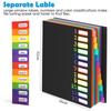 Multi-layer A4 folder color folder 12 labels rainbow inner page storage book file folder