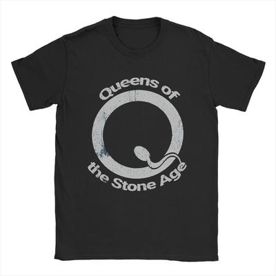 Heren T-shirt Queens Of The Stone Age Casual Katoenen T-shirt Korte Mouw T-shirts Ronde Hals Kleding Zomer