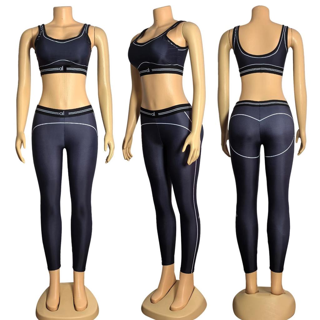 Y9002 Summer Women's Fashion Yoga Sport Leisure Two-Piece Set