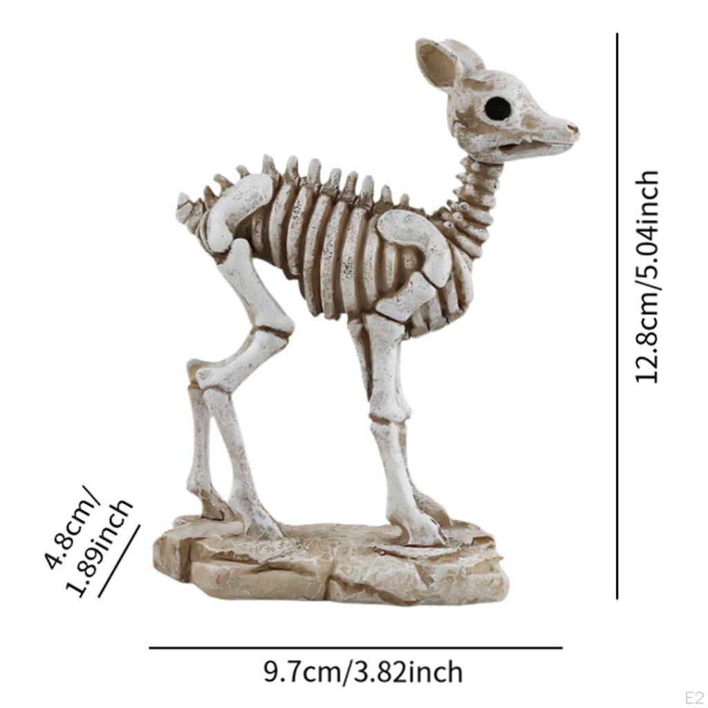 Halloween Skeleton Deer Statue Decoration Horror Gifts Collectible Figurine