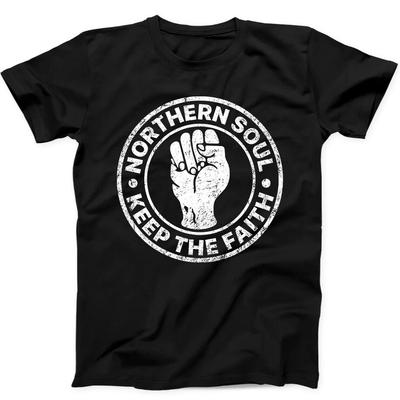 Northern Soul Keep The Faith Motown Scooter Dance Gift Tee Black T Shirt 1