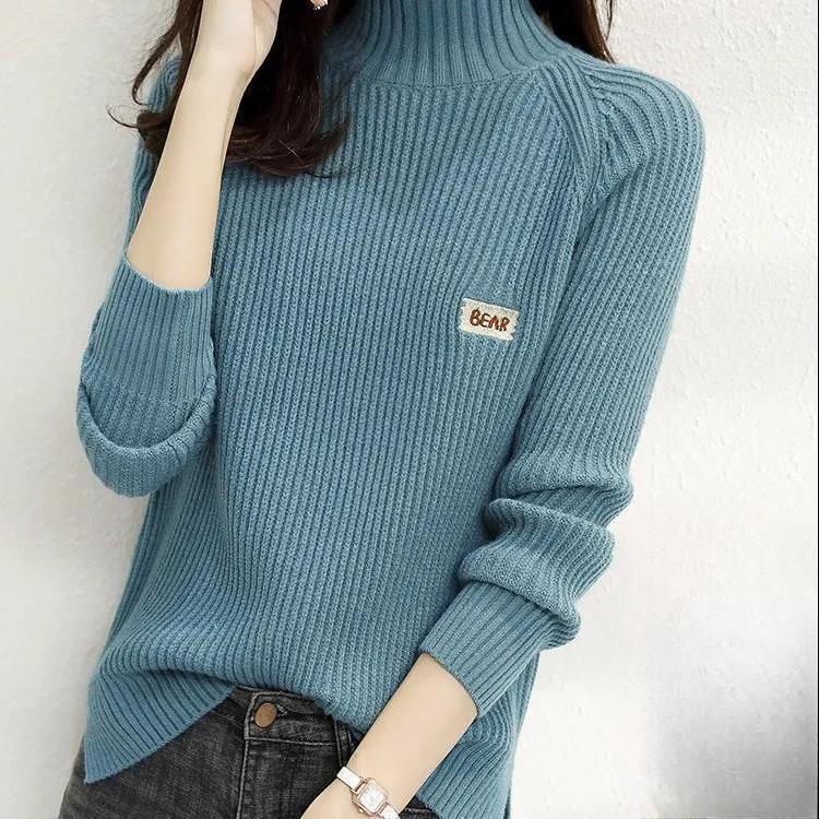 Women Half Turtleneck Sweaters Long Sleeve Lightweight Cashmere Knit Pullover Top Women Winter  Thermal Sweaters