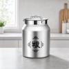 Sealed Food Container with Measuring Cup dampnessResistant ClampLid Stainless Steel Storage Jar