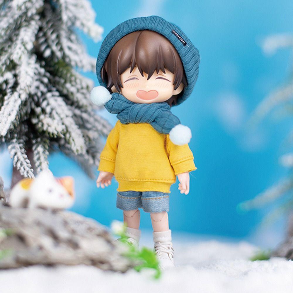 Accessories For Obitsu11 Dolls 1/12bjd Hat Cartoon Knitted Hats Animal Ear Caps Doll Knitted Hat