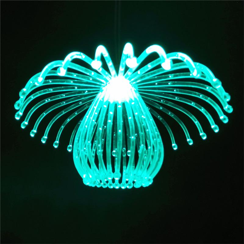 Color-Changing Fiber Optic Jellyfish Pendant Light for Restaurants, Bars, and Outdoor Decor
