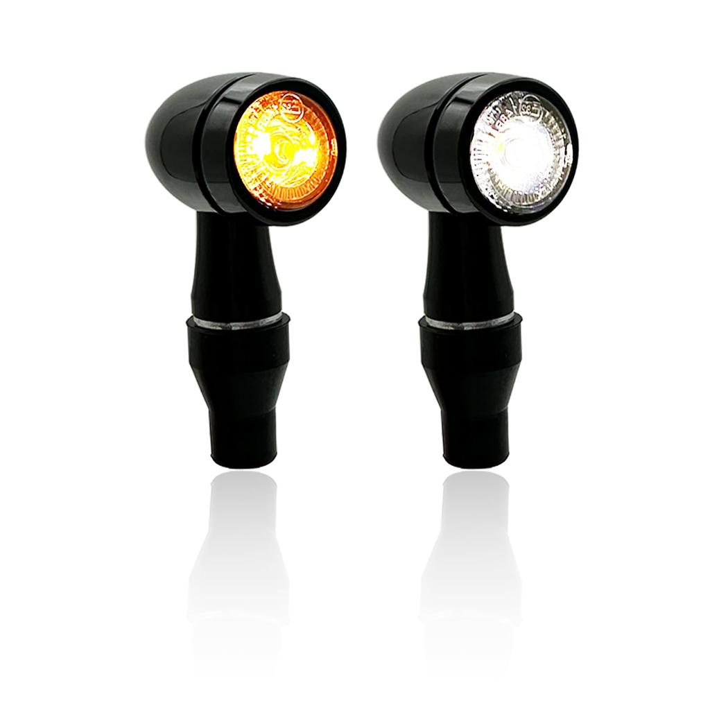 KSHOSIYOK Turn Signals for Vehicle Inspection Universal M8 Position Motorcycles, Mini, Compliant, Small, Cannonball, LED, Micro, E-Mark, Waterproof,