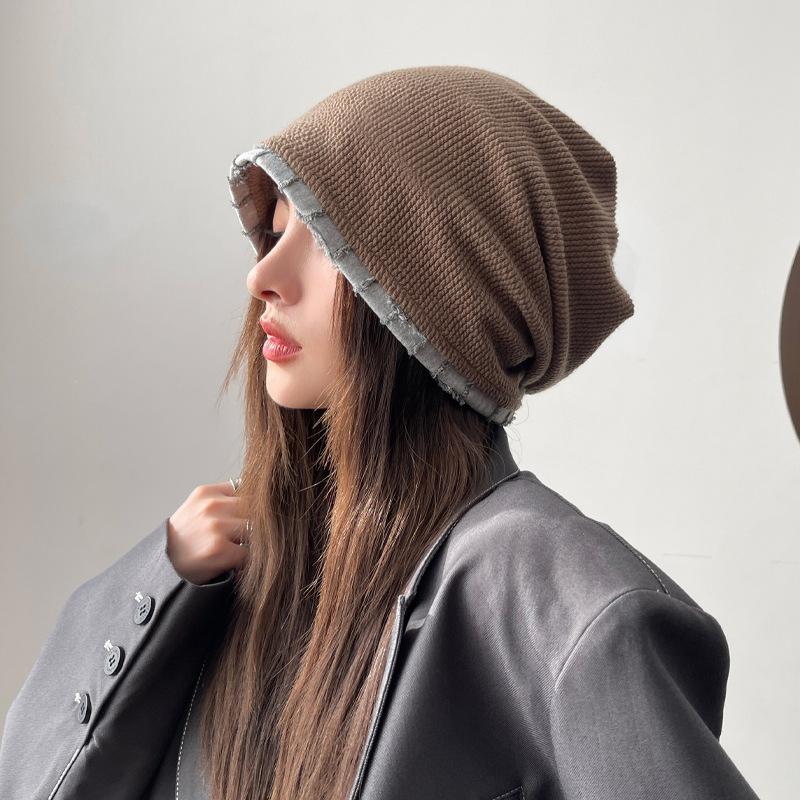 

Шляпа женская однотонная универсальная студенческая ворсовая шляпа ранняя осень тонкая большая окружность головы шляпа Баотоу холодная шляпа