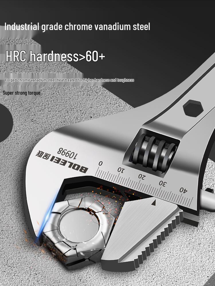 Universal Adjustable Wrench Tool Set with Large Opening - Multifunctional Pipe and Small Wrench