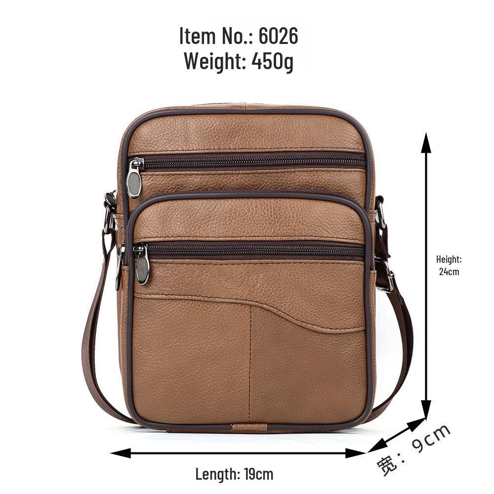 

Мужская сумка кроссбоди Joyir из натуральной кожи - Вертикальный ретро-стиль, Большая вместимость, Идеальна для деловых поездок и поездок на работу