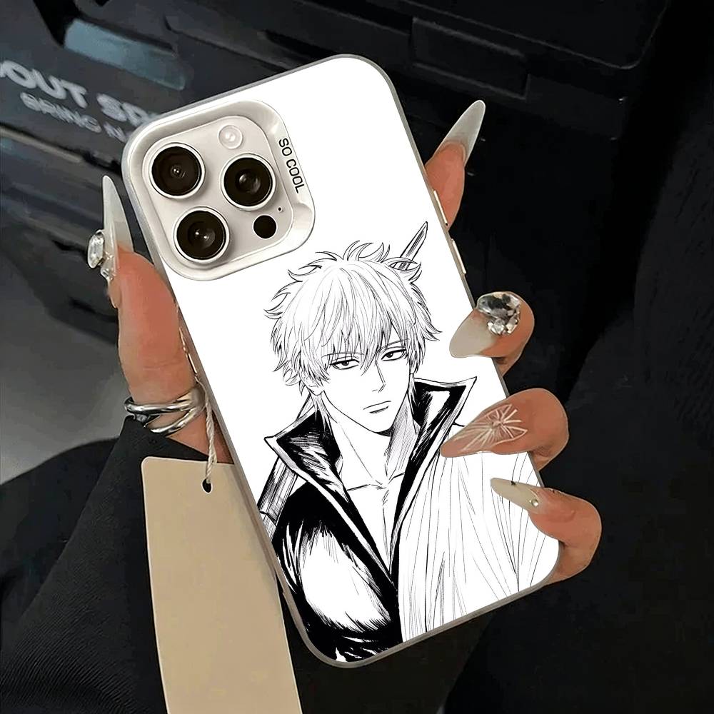 G-Gintama-Gintoki Sakata Phone Case For IPhone 17 Air 16 15 14 13 12 11 Pro Max White Sliver Hard Cover