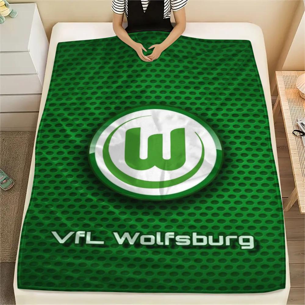 

1pc VfL Wolfsburg Print Flannel Blanket, High quality Comfortable for All Seasons, Home Decor, Warmth and Comfort, Perfect for Christmas Gifts101 80cm x 120cm