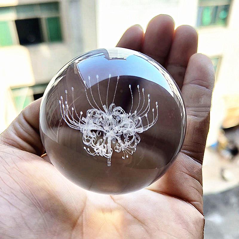 30 Clear Crystal Balls with 3D Laser-Engraved Solar System and Earth Galaxy Design - Creative Desktop Ornaments