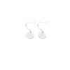 Sterling Silver Geometric Round Plate Earrings for Women - Simple, Versatile Hong Kong Style Studs with Personality.