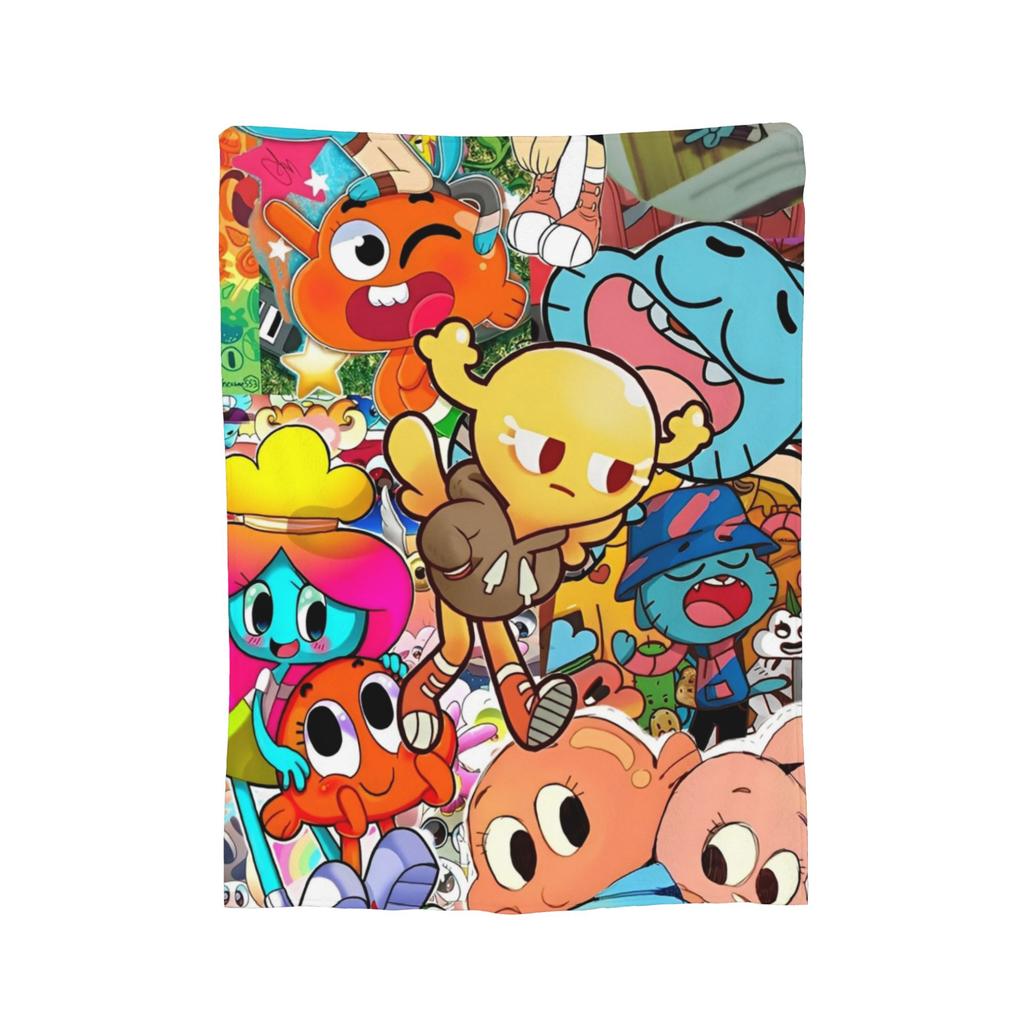 The Amazing World Of Gumballs Fashion Blanket Cozy Soft Throw Fashion Blankets for Sofa Multiple Sizes Rug Piece