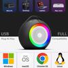 LLR096 Ball Shape USB Mini Desktop Speaker 5W Wired Subwoofer with RGB Light for PC Laptop