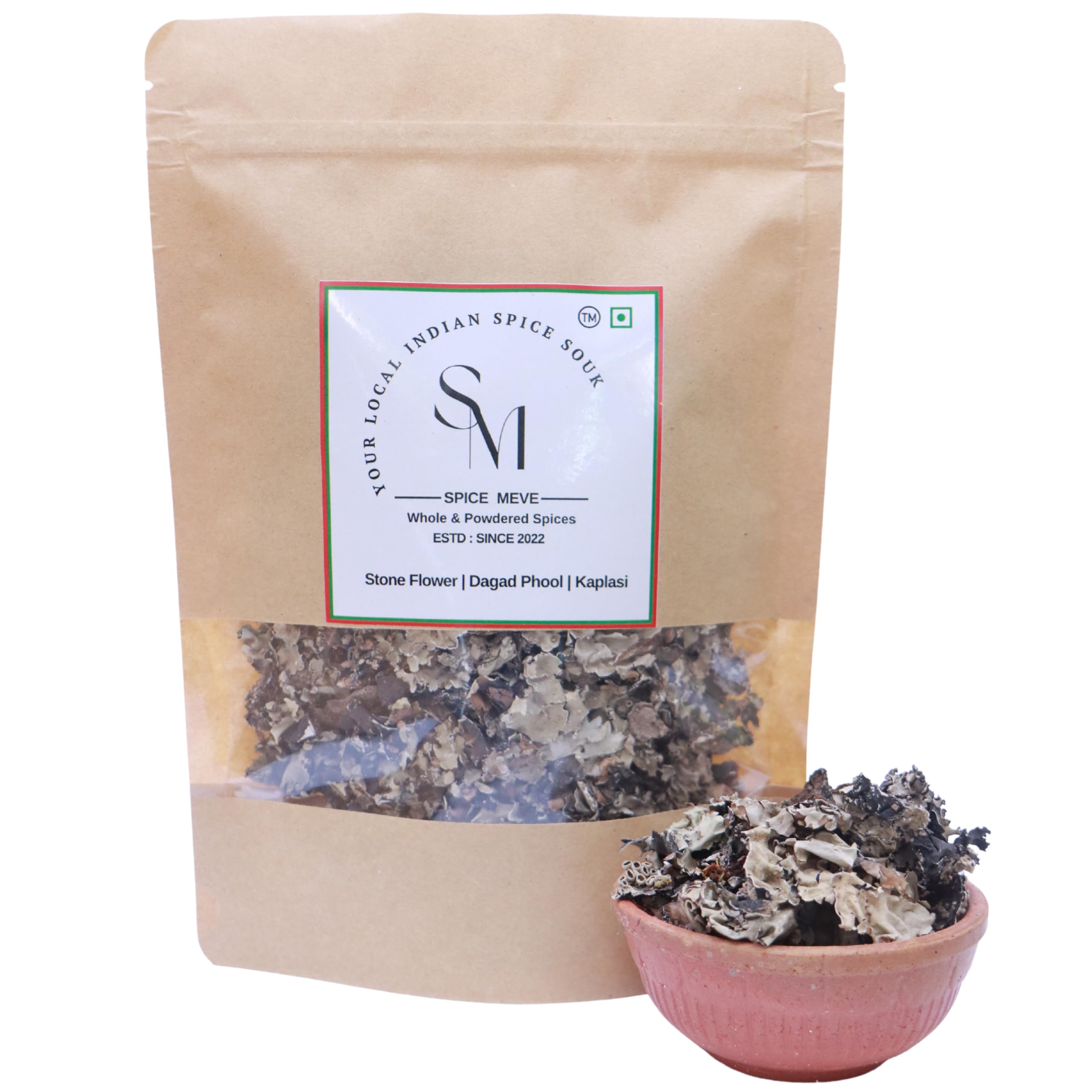 

Spice Meve Kalpasi (Stone Flower) - 100 gm | Premium Black Stone Flower or Indian Cooking | Authentic and Aromatic Spice for Chettinad, Biryanis