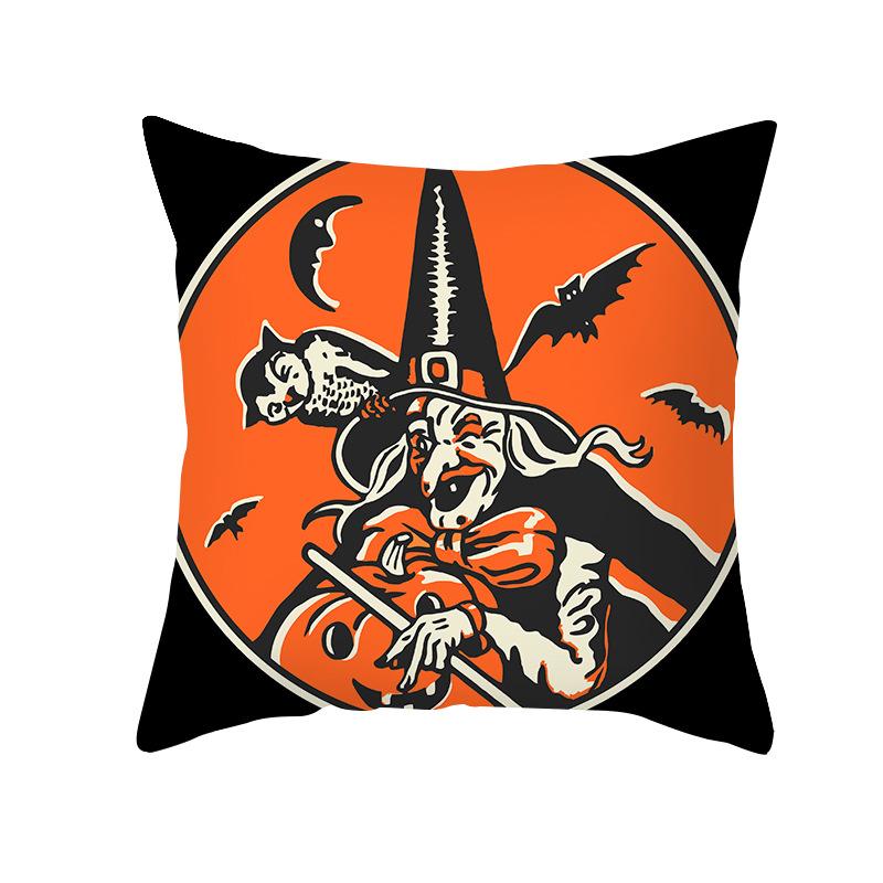 Halloween Pillow Cover Spoof Pumpkin Print Peach Skin Shopee Home Sofa Cushion Cover Pillow Cover
