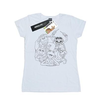 Womens/Ladies The Muppets Group Line Art Cotton T-Shirt