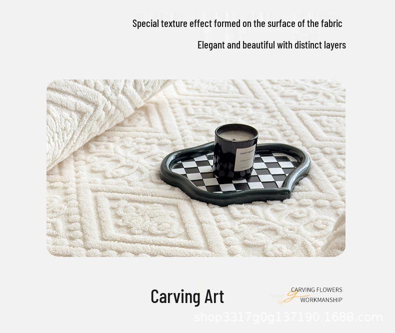 Thick Flannel & Velvet Mattress Protector Bedspread