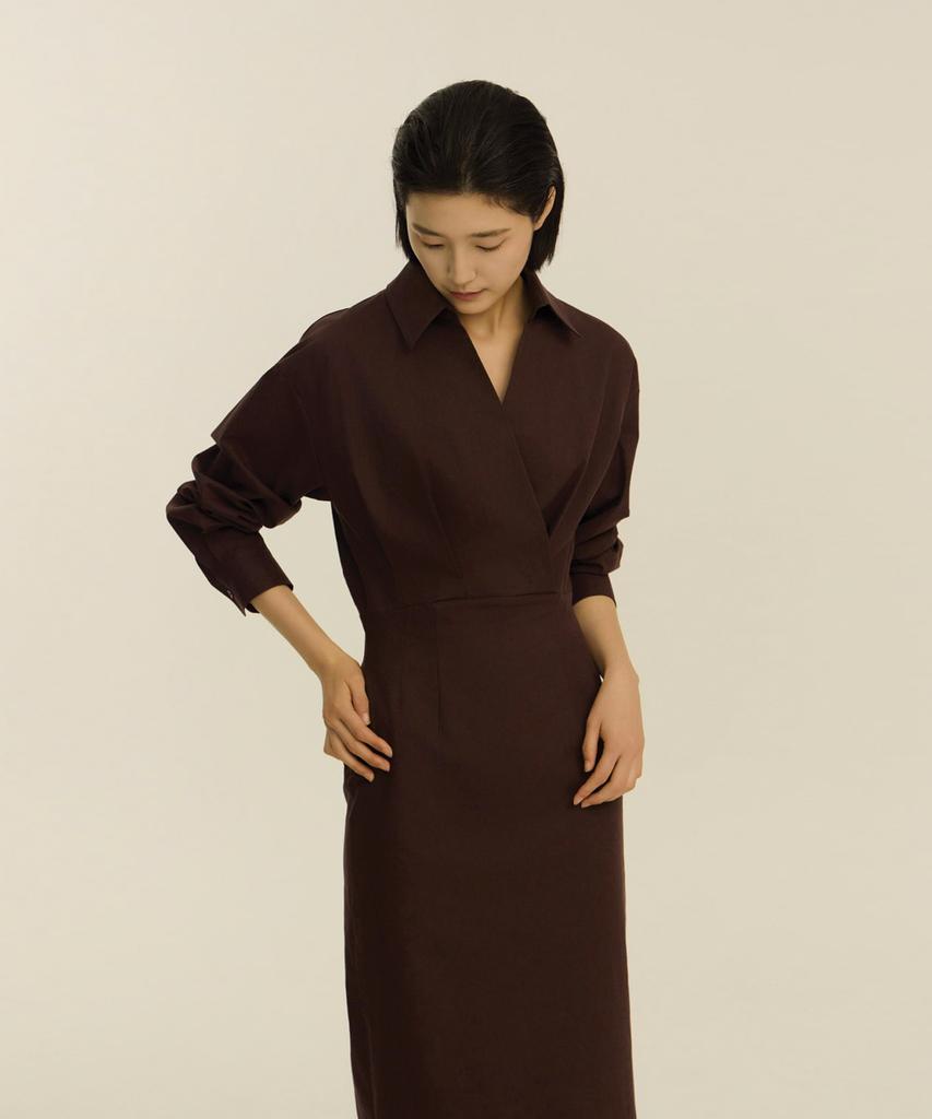 Nogseob High Waist Shirt Dress_Brown