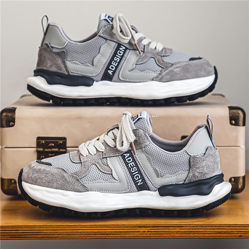 

39-44 Модные классические повседневные кроссовки для бега мужские кроссовки роскошные дизайнерские теннисные туфли мужские на платформе нескользящие бесплатная доставка 44 серый