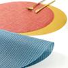 Kitchen Insulation Non-slip Mat Decorative Coaster 11cm Round PVC Placemat Teslin Hotel Western Mat