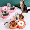 Dog Bowl Dogs Food Bowls Two-in-one Dog Feeders Bowl Butterfly Bowls for Cat Feeding Automatic Pet Water Container Pet Supplies