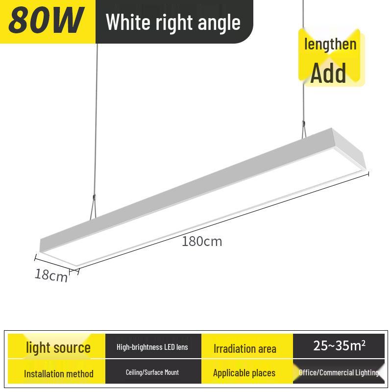 Ultra-Bright LED Pendant Light for Office, Barber Shop, Classroom, Gym, and Supermarket Ceilings