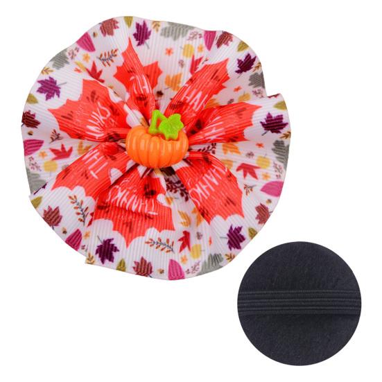 Dog Collar Charms with Elastic Band Thanksgiving Day Theme Print Pet Collar Slide