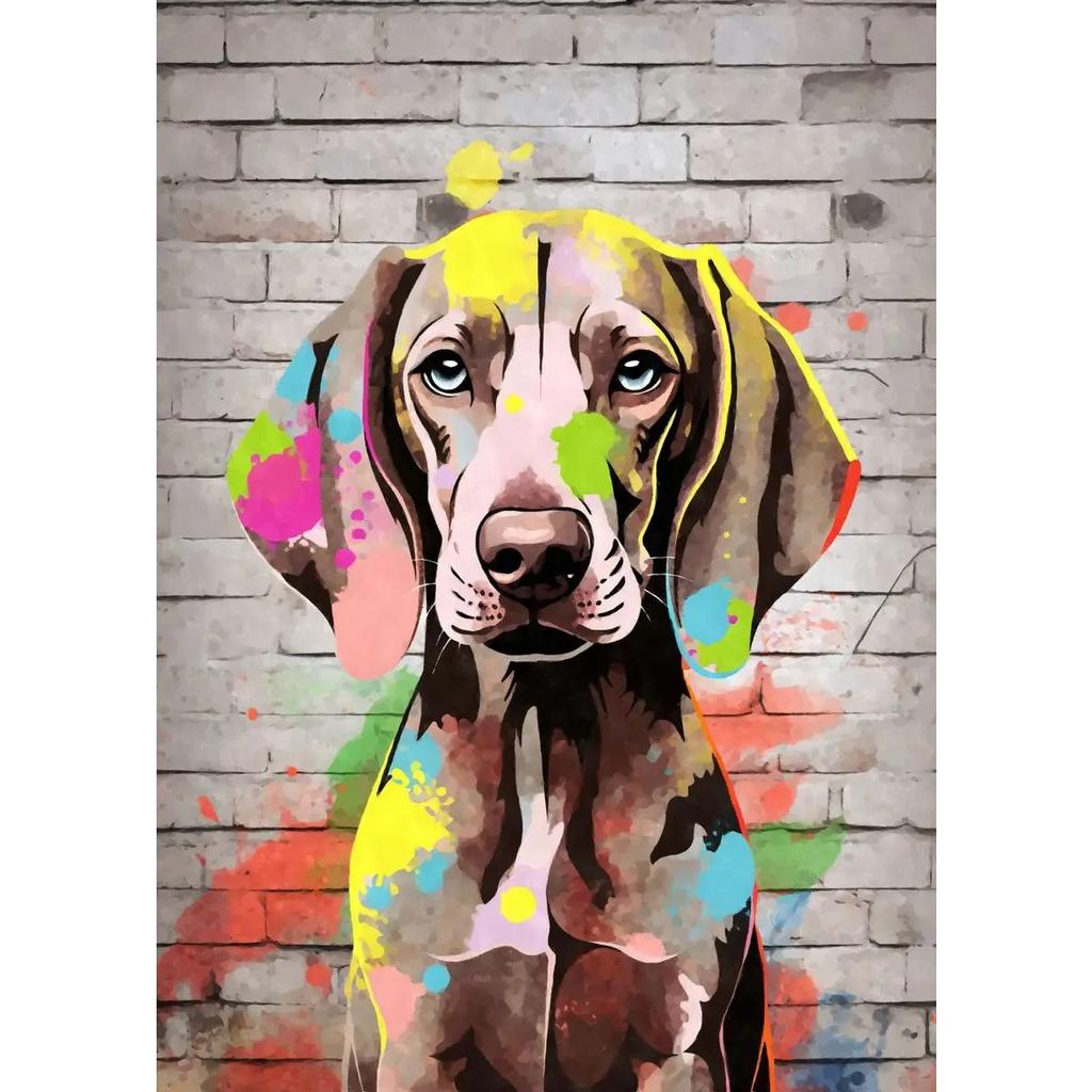 Cute Pet Dogs Graffiti Poster Prints Aesthetic Pug Dachshund Maltese Dog Wall Art Canvas Painting Home Kids Room Decor Picture