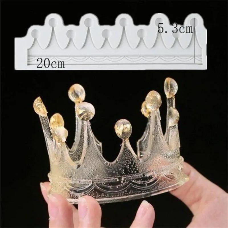 Pretty 1PCS 3D Tool Cupcake Crown Shape Gumpaste Mold Cake Decoration Convenient Various Occasions Household Kitchen Baking Tool