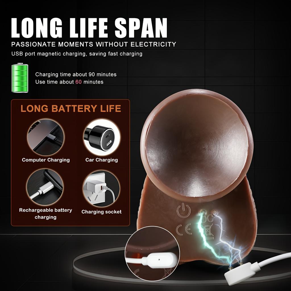 8,7" Teleskopické vibrační dildo – 4v1 Realistický vyhřívaný dildo vibrátor s rotací, 5 režimů pohybu a 9 vibračních režimů, hračka na dálkové ovládání pro muže a ženy