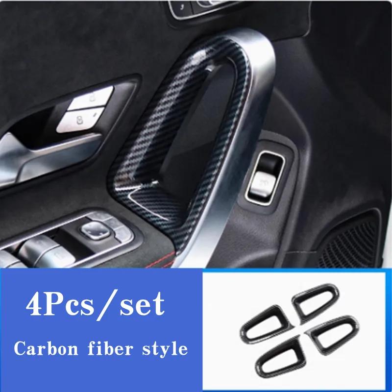 Car Inner Door Armrest Handle Panel Frame Trim Stickers For Mercedes Benz A Class W177 CLA C118 -2024 Car Accessory