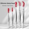 1-5PCS Anti-Slip Rubber Coated Precision Tweezers Set,Straight/Bent Flat Tip for Jewelry,Electronics Repair,Nail Stamping DIY