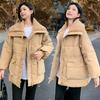 2025 New Padded Clothes Korean Version Thickened Women's Loose Padded Jacket with a Sense of Design Large Lapel Padded Jacket Is Versatile Korean
