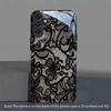 Stylish Elegant Black Lace Glass phone case fashion phone cases mobile phones for Samsung Galaxy S26 S25 S24 S23 FE Ultra Plus
