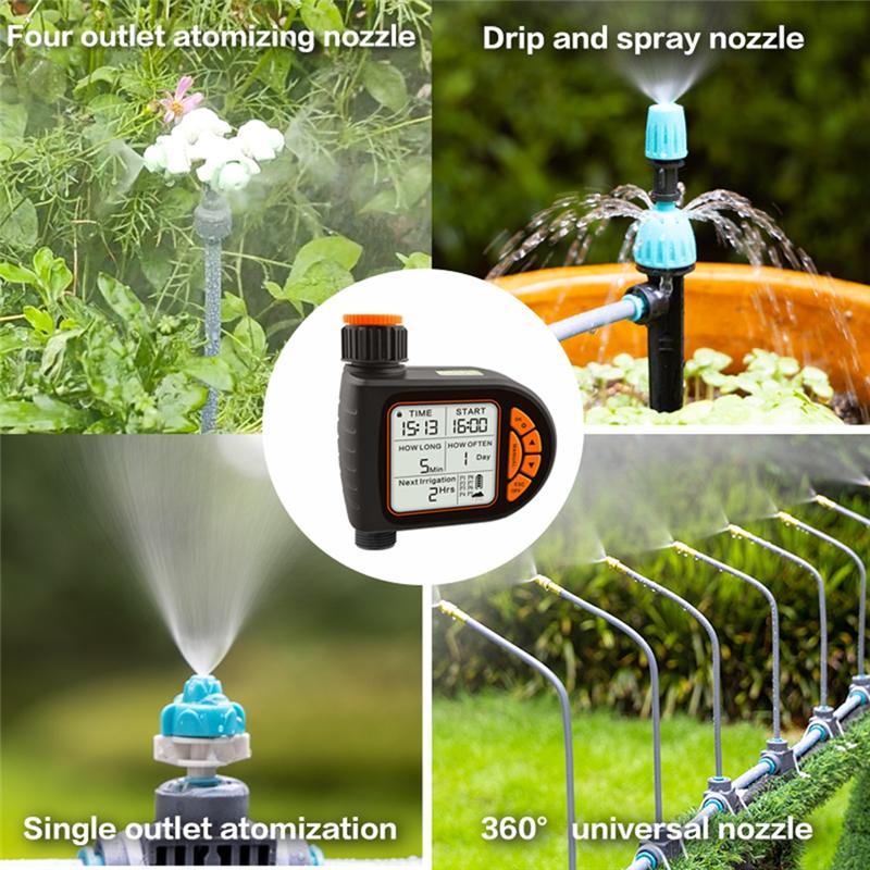 A96I-New LCD Display Water Timer Waterproof IP65 Home Garden Irrigation Rainfall Timer Automatic Controller System