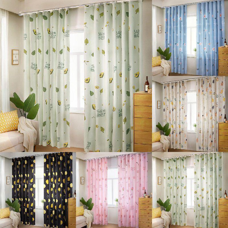 Modern Printed Blackout Window Curtain Panel With Elegant Shading Design For Bedroom