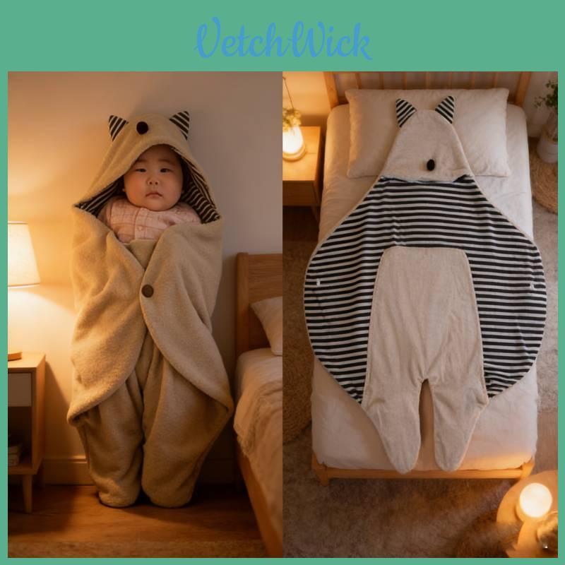 Saco de Dormir para Bebê com Tecido de Lã Grossa para Uso em Clima Frio e Sono Suave