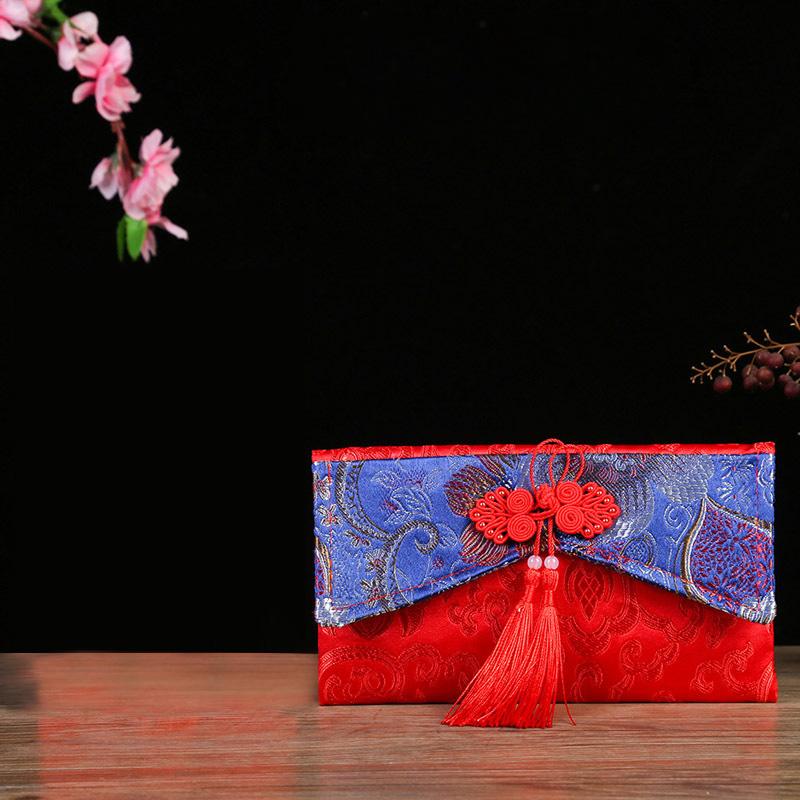 2026 New Year Red Packets Birthday Brocade Money Bag Wedding Red Envelopes Dragon Phoenix Spring Festival Blessing Lucky Gift