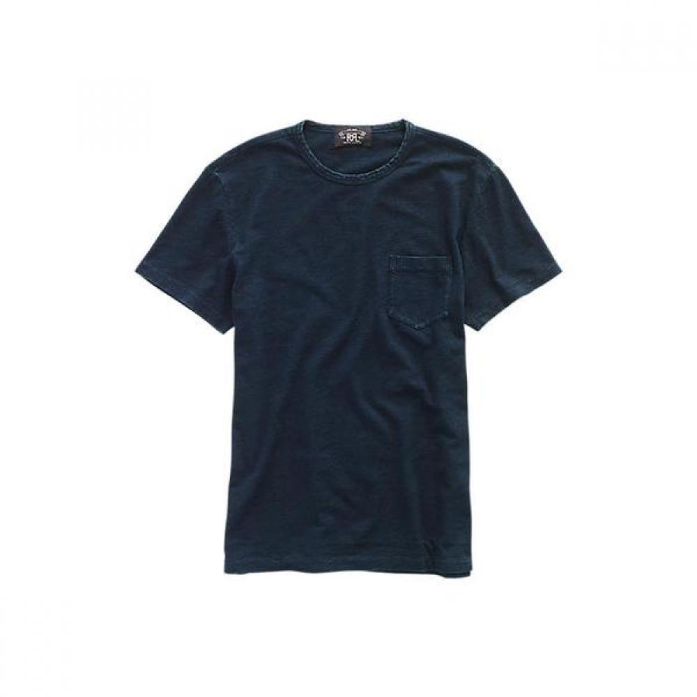Rrl Indigo Jersey PockeT T shirT mnrrTsh1n820005400 S