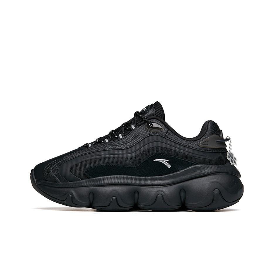 Anta Thick Sole Versatile Shock Absorbing Non-Slip Wear-Resistant Low-Top Dad Shoes Women sneaker Black 122148895R-4